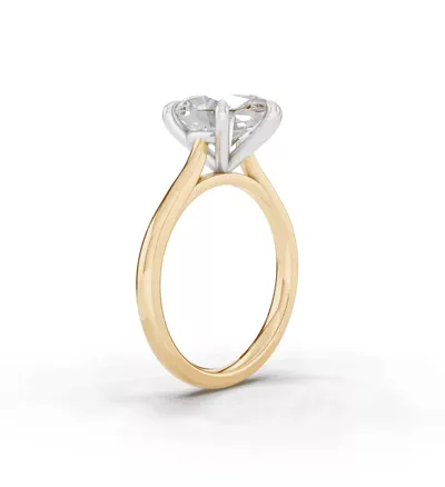 Tradition Cathedral Solitaire 3.00 ct. Oval Lab Engagement Ring (1.8mm)