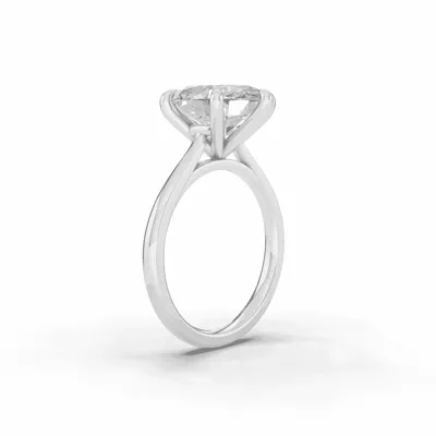 Tradition Cathedral Solitaire 4.00 ct. Oval Lab Engagement Ring (1.8mm)