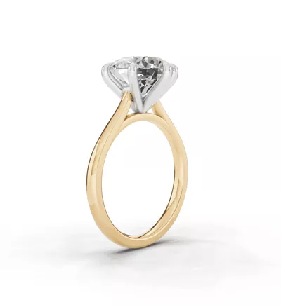 Tradition Cathedral Solitaire 4.00 ct. Round Lab Engagement Ring (1.8mm)