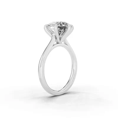 Tradition Cathedral Solitaire 4.00 ct. Round Lab Engagement Ring (1.8mm)