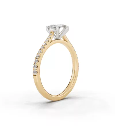 Tradition Cathedral Pavé 1.00 ct. Oval Lab Engagement Ring (1.8mm)