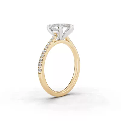 Tradition Cathedral Pavé 2.00 ct. Oval Lab Engagement Ring (1.8mm)