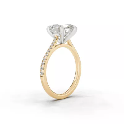Tradition Cathedral Pavé 3.00 ct. Oval Lab Engagement Ring (1.8mm)