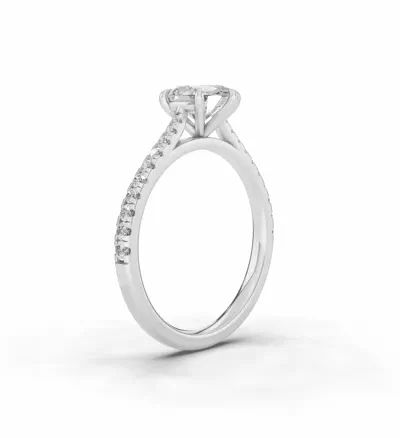 Tradition Cathedral Pavé 1.00 ct. Oval Lab Engagement Ring (1.8mm)