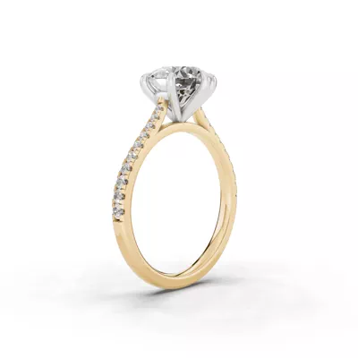 Tradition Cathedral Pavé 2.00 ct. Round Lab Engagement Ring (1.8mm)