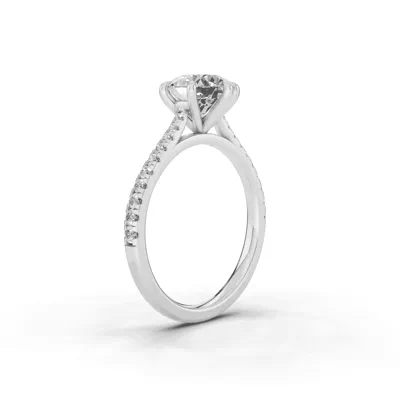 Tradition Cathedral Pavé 1.50 ct. Round Lab Engagement Ring (1.8mm)