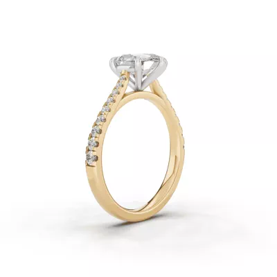 Tradition Cathedral Pavé 1.50 ct. Oval Lab Engagement Ring (2.2mm)