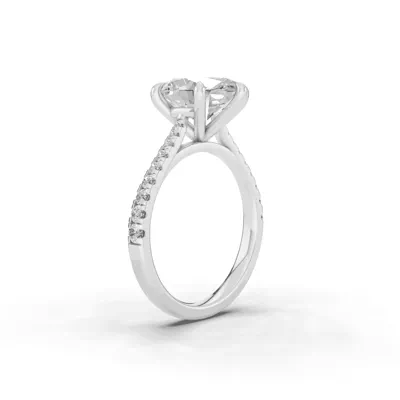 Tradition Cathedral Pavé 3.00 ct. Oval Lab Engagement Ring (2.2mm)