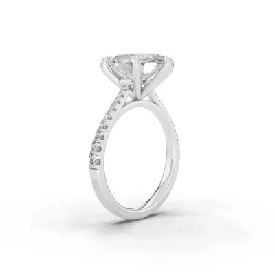 Tradition Cathedral Pavé 4.00 ct. Oval Lab Engagement Ring (2.2mm)