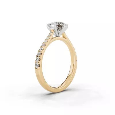 Tradition Cathedral Pavé 1.00 ct. Round Lab Engagement Ring (2.2mm)