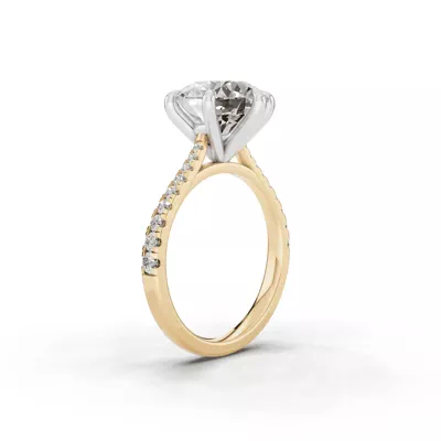 Tradition Cathedral Pavé 4.00 ct. Round Lab Engagement Ring (2.2mm)