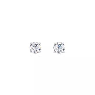 Lab Diamond Studs in Sterling Silver (½ ct. tw.)