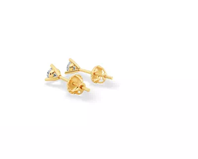 Three-Prong Martini Lab Diamond Screw-Back Earrings (1/4 ct. tw.)