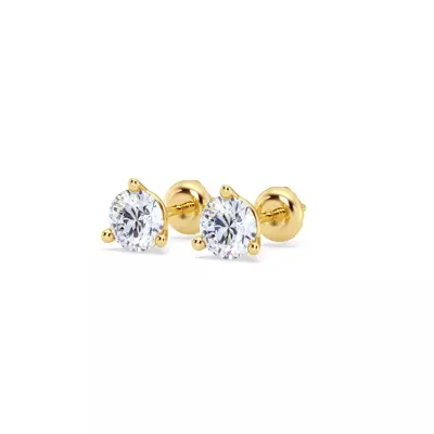 Three-Prong Martini Lab Diamond Screw-Back Earrings (1 ct. tw.)