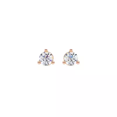 Three-Prong Martini Lab Diamond Screw-Back Earrings (1/2 ct. tw.)