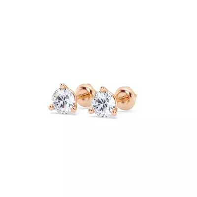 Three-Prong Martini Lab Diamond Screw-Back Earrings (3/4 ct. tw.)