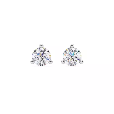 Three-Prong Martini Lab Diamond Screw-Back Earrings (1 1/2 ct. tw.)