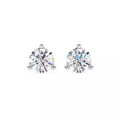 Three-Prong Martini Lab Diamond Screw-Back Earrings (3 ct. tw.)