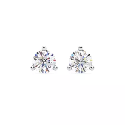 Three-Prong Martini Lab Diamond Screw-Back Earrings (2 ct. tw.)