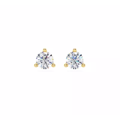 Three-Prong Lab Diamond Martini Earrings (1 ct. tw.)