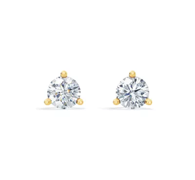 Three-Prong Martini Lab Diamond Guardian Back Earrings (2 ct. tw.)
