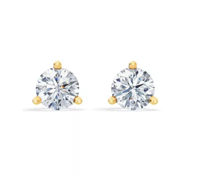 Three-Prong Martini Lab Diamond Guardian Back Earrings (4 ct. tw.)