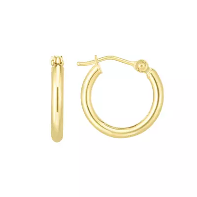 Classic Polished Gold Hoops (15mm)
