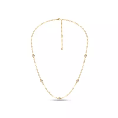 Garelle Lab Diamond Station Necklace