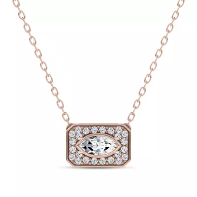 Sequin Frame Marquise Lab Diamond Necklace by Christian Siriano