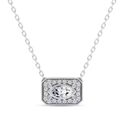 Sequin Frame Marquise Lab Diamond Necklace by Christian Siriano