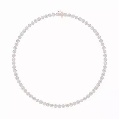 Double Halo Lab Diamond Necklace (10 ct. tw.)