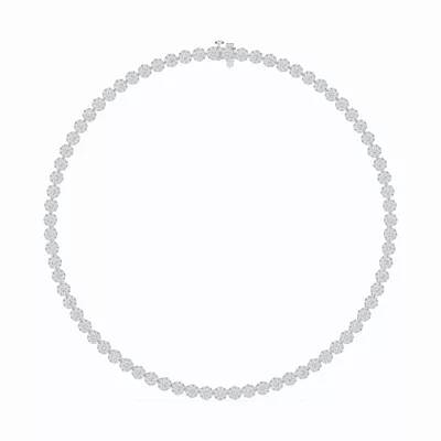 Double Halo Lab Diamond Necklace (10 ct. tw.)