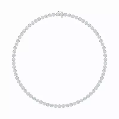 Double Halo Diamond Necklace (10 ct. tw.)