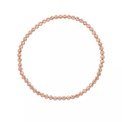 Faceted Bead Stretch Gold Bracelet