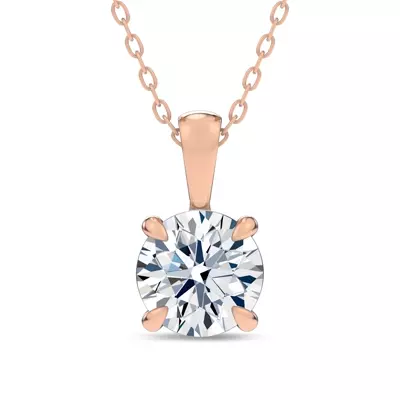 Midnight Halo Round Lab Pendant (2 ct. tw.) by Christian Siriano