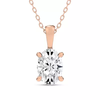 Midnight Halo Oval Lab Pendant (2 ct. tw.) by Christian Siriano