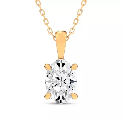 Midnight Halo Oval Lab Pendant (2 ct. tw.) by Christian Siriano