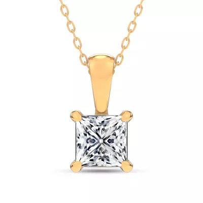 Midnight Halo Princess Lab Pendant (1 ct. tw.) by Christian Siriano