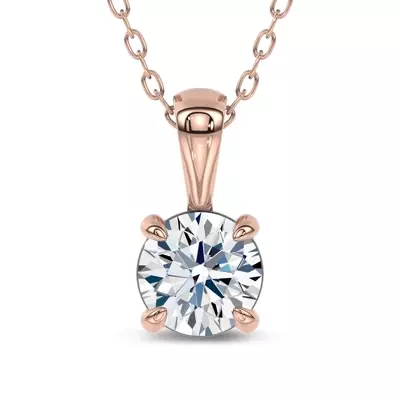 Midnight Halo Round Lab Pendant (1 ct. tw.) by Christian Siriano