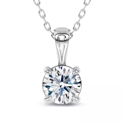 Midnight Halo Round Lab Pendant (1 ct. tw.) by Christian Siriano