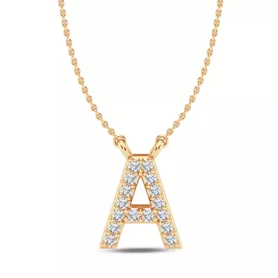 Diamond Initial Necklace – A