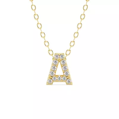 Petite Diamond Initial Necklace – A