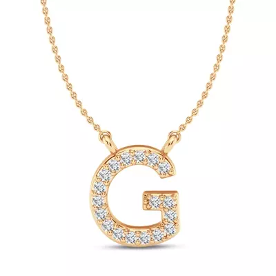 Diamond Initial Necklace – G