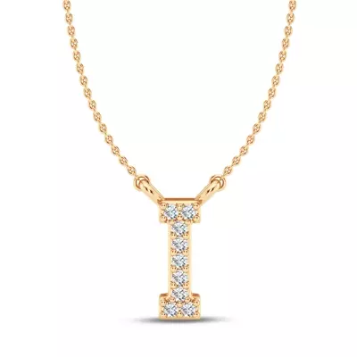 Diamond Initial Necklace – I