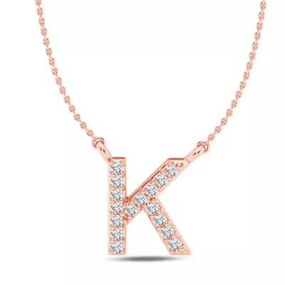 Diamond Initial Necklace – K