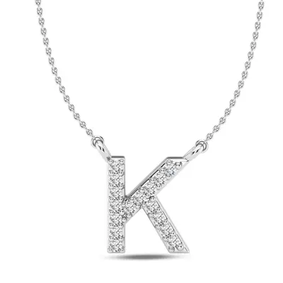 Diamond Initial Necklace – K