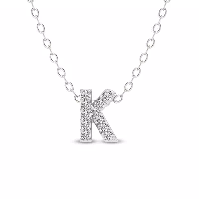 Petite Diamond Initial Necklace – K