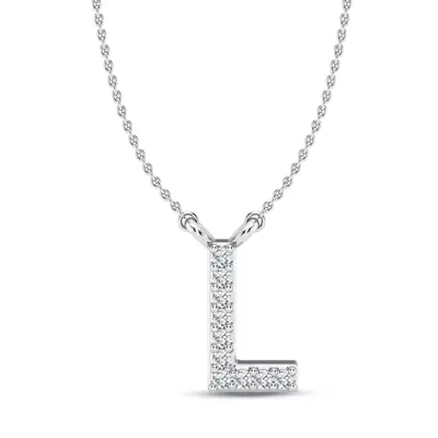 Diamond Initial Necklace – L