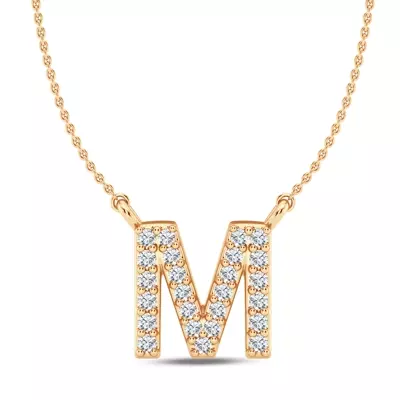 Diamond Initial Necklace – M