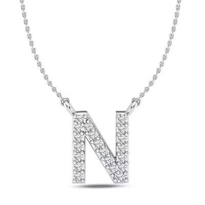 Diamond Initial Necklace – N